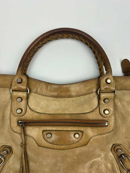 Vintage Balenciaga City bag beige/braun