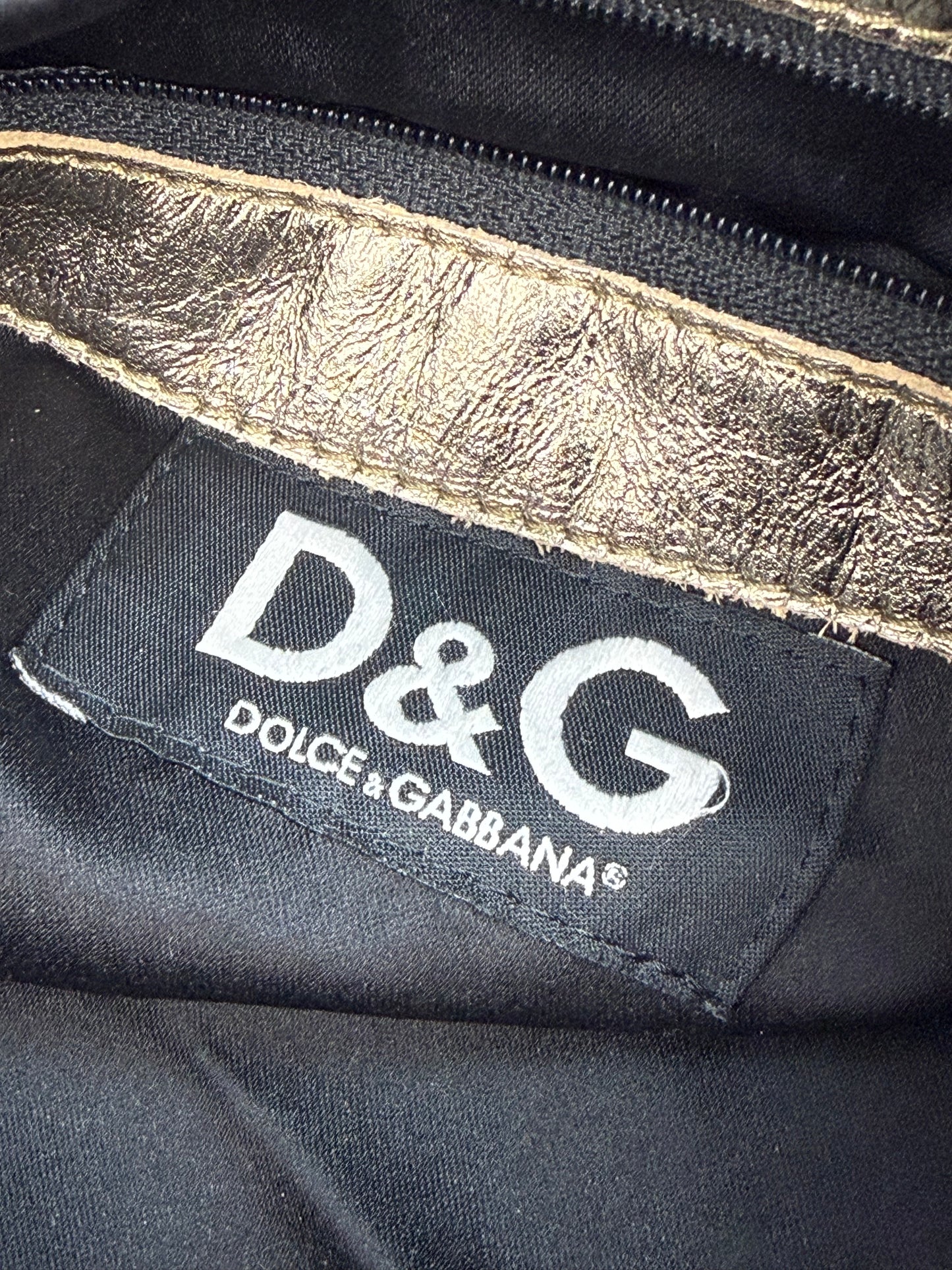 Vintage Dolce & Gabbana Tasche Cow Silber / Gold