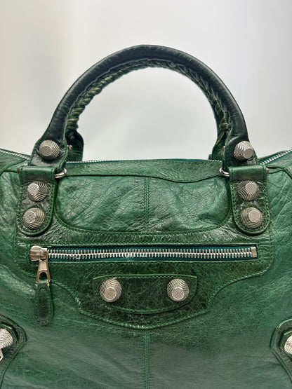 Vintage Balenciaga City bag grün