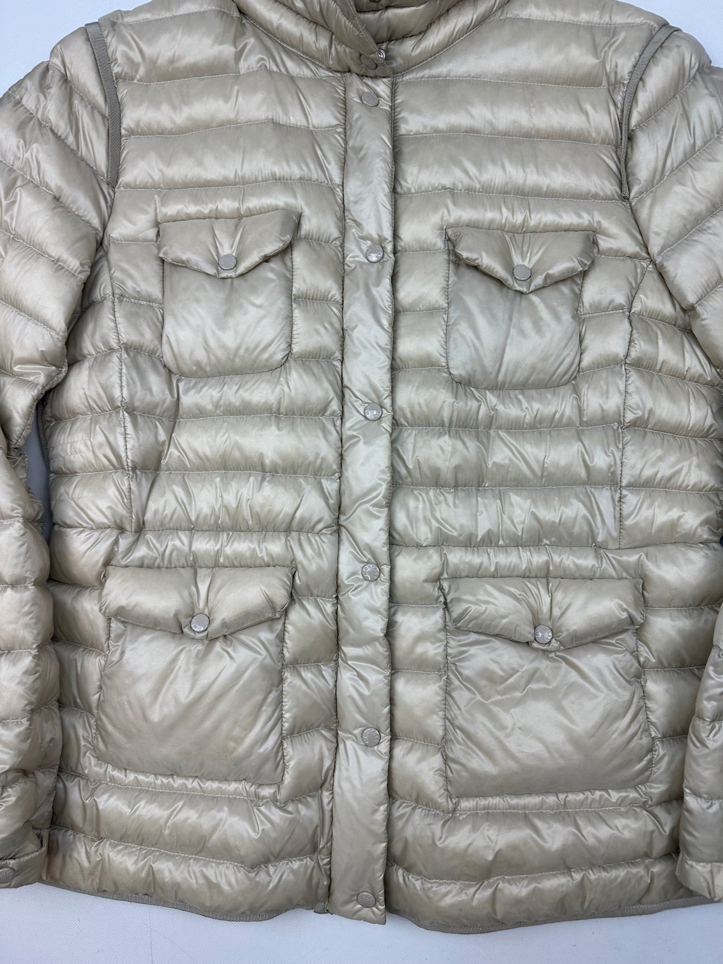 Vintage Moncler Jacke creme Damen XL (5)