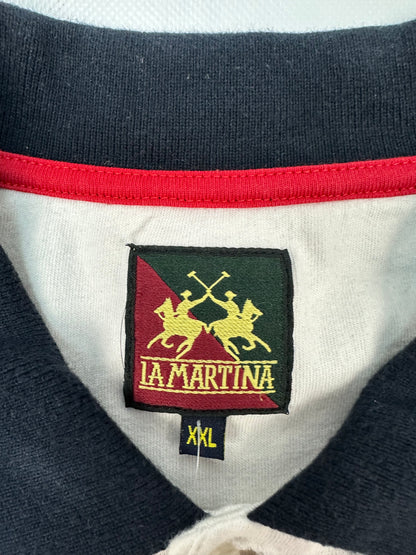 Vintage La Martina Polohemd schwarz/weiß XXL
