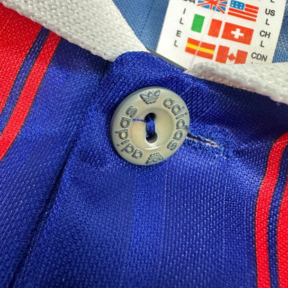Vintage Adidas FC Bayern Fußball Trikot blau / rot L