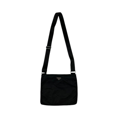 Vintage Prada Nylon Messenger Umhängetasche schwarz