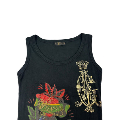 Vintage Christian Audigier Top schwarz Damen M