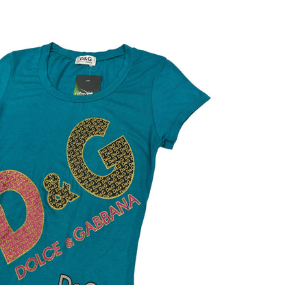 Vintage Dolce & Gabbana T-Shirt blau Damen S