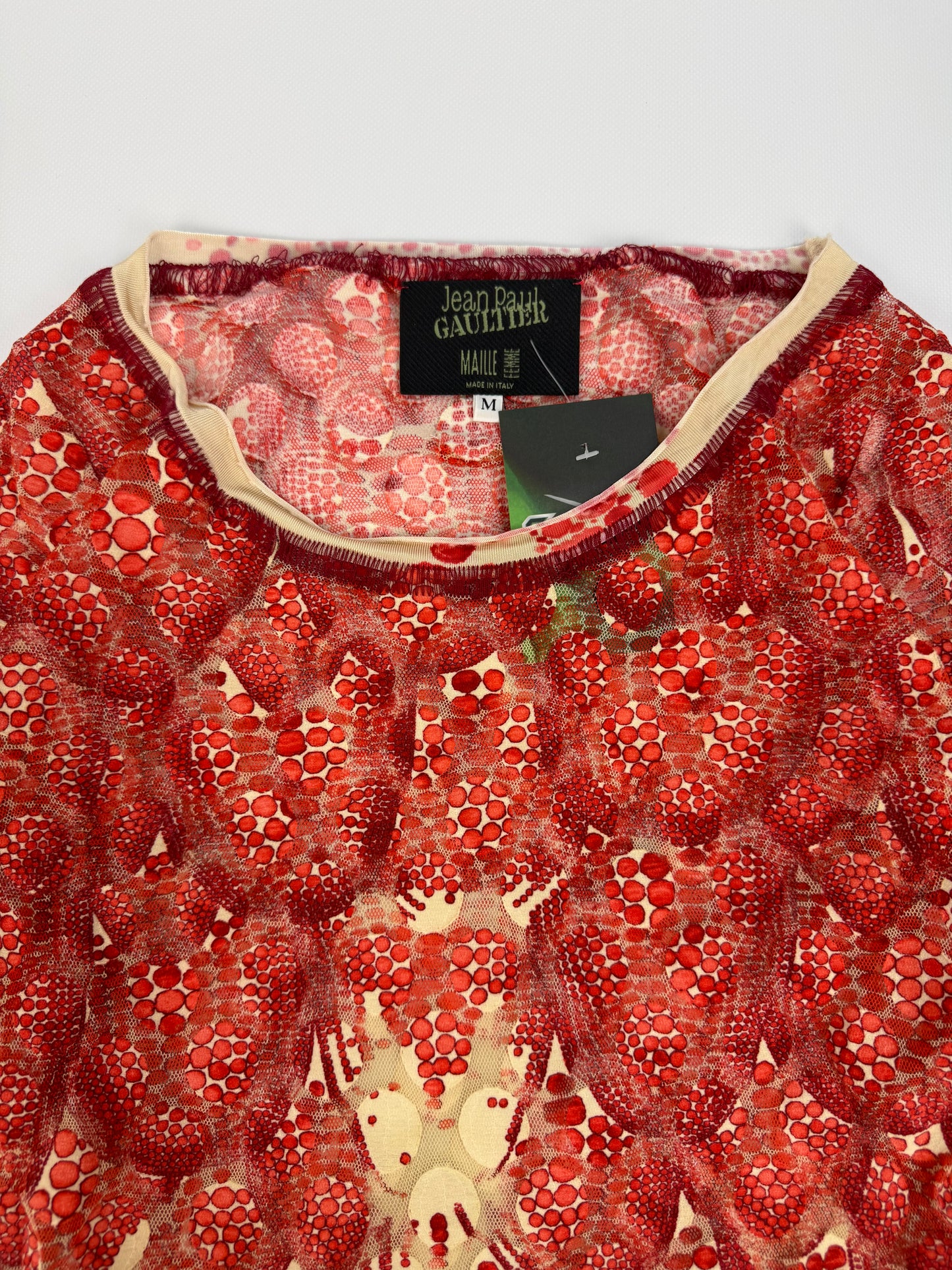Vintage Jean Paul Gaultier Erdbeeren T-Shirt rot Gr. M