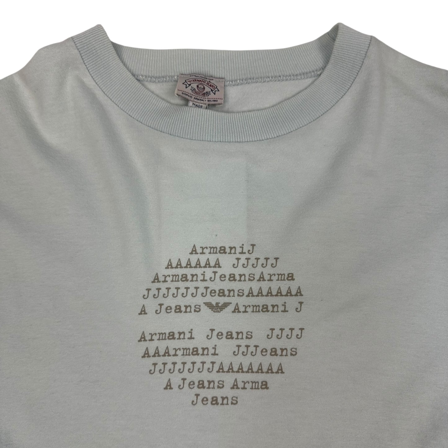 Vintage Armani Longsleeve hellblau Damen M
