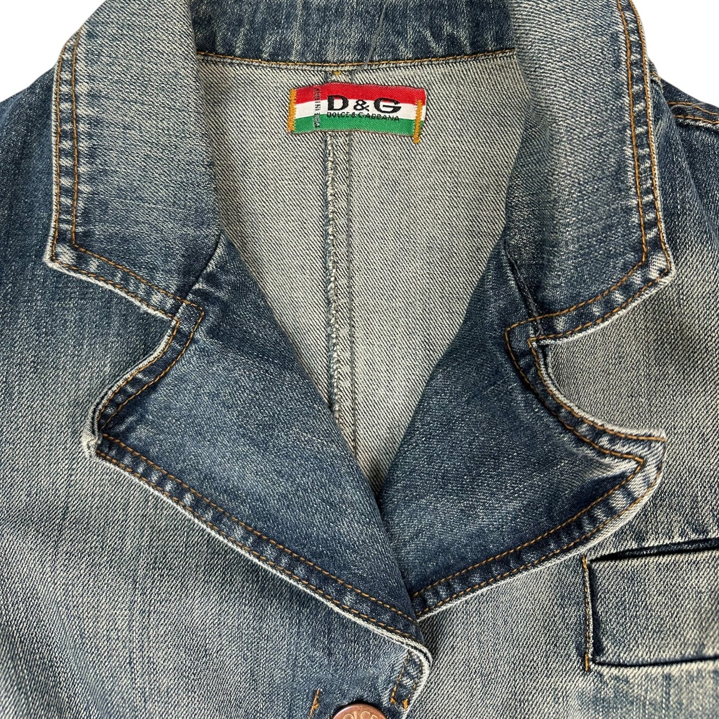 Vintage Dolce & Gabbana Jeansjacke hellblau M