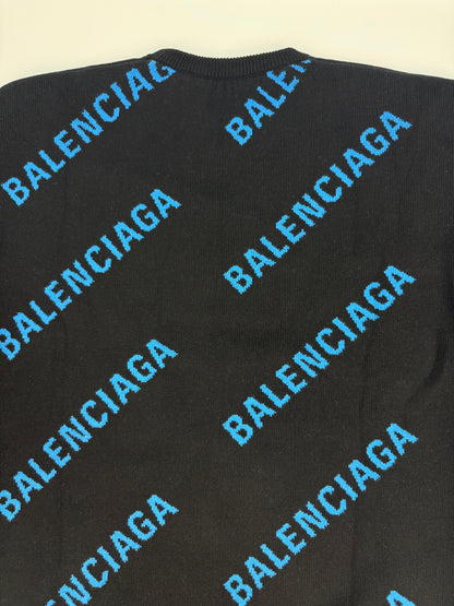 Balenciaga Pullover blau / schwarz Gr. S