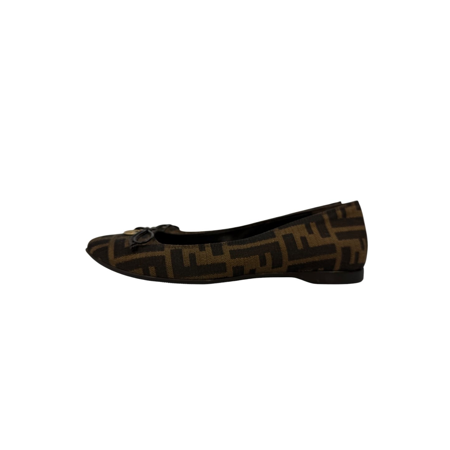 Vintage Fendi Ballerinas braun / schwarz Gr. 36