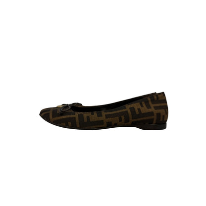 Vintage Fendi Ballerinas braun / schwarz Gr. 36