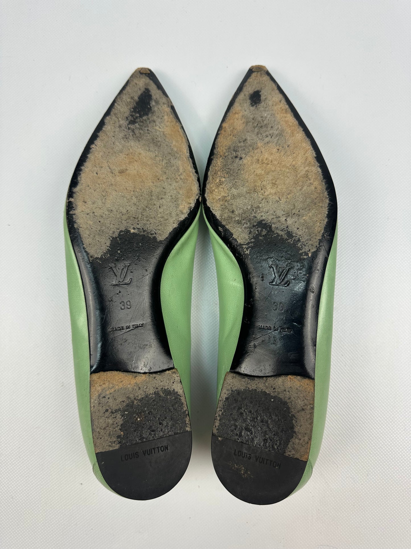 Vintage Louis Vuitton Ballerinas grün Gr.39