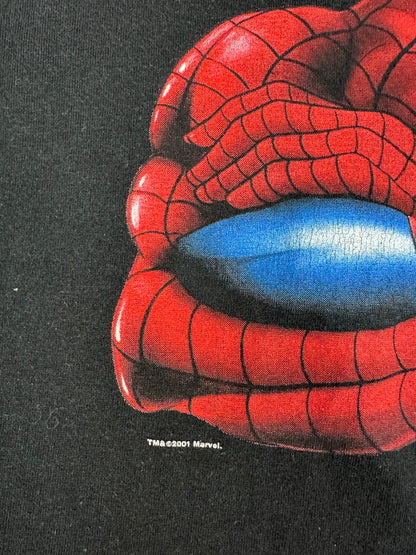 Vintage Spider Man T-Shirt schwarz Gr. XL