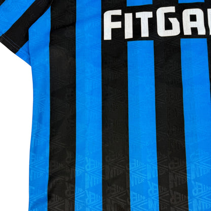 Vintage Umbro Inter Mailand Fußballtrikot blau / schwarz Gr. XL