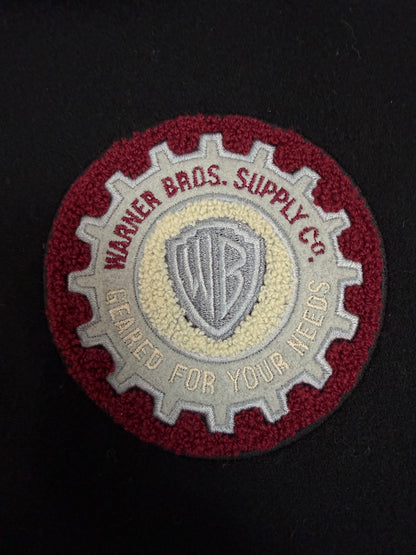 Vintage Warner Bros. Leder / Collagejacke schwarz Gr. L