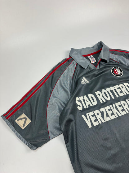 Vintage Adidas Rotterdam Jersey grau/rot Gr. L