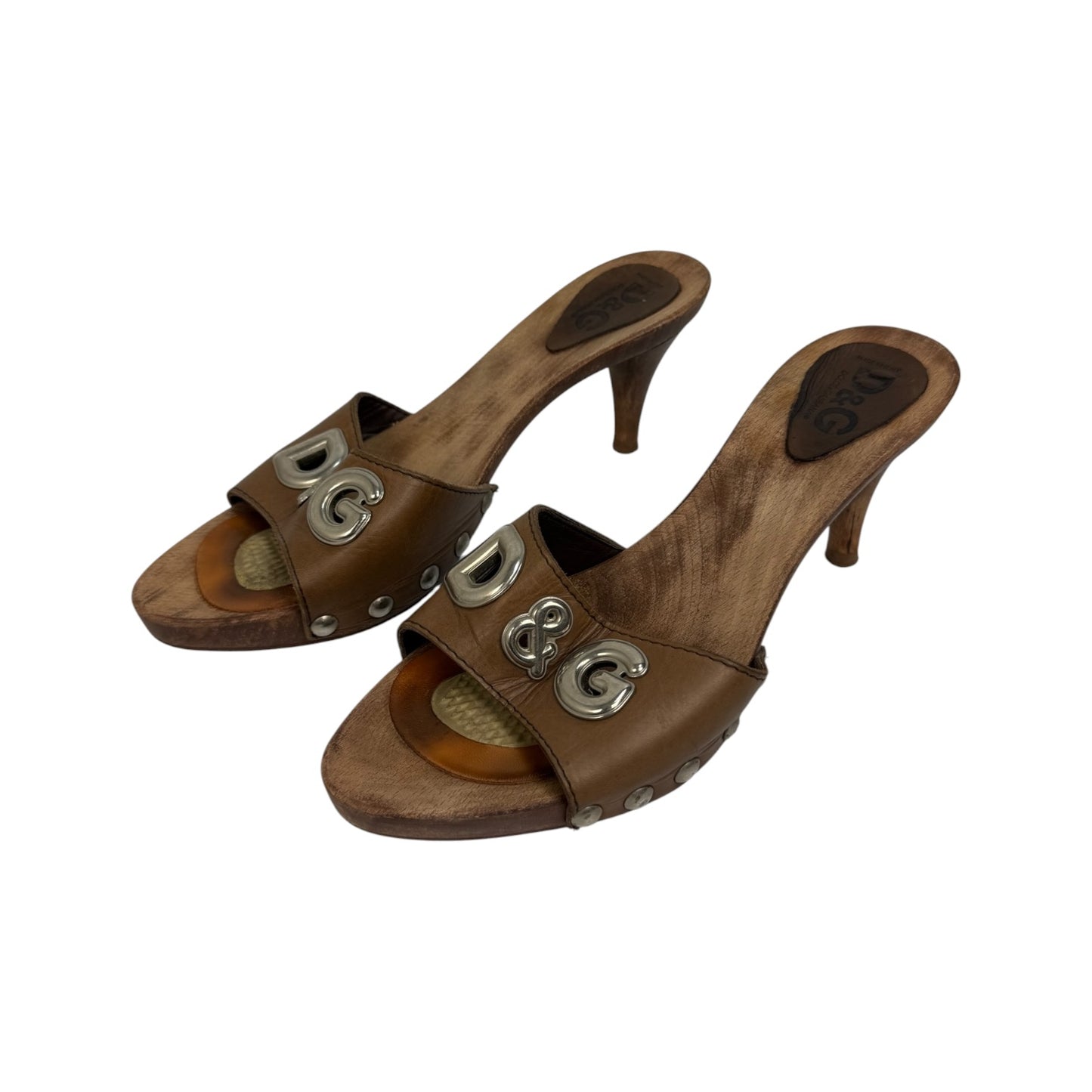 Vintage Dolce & Gabbana Heels braun / Silber Gr. 39
