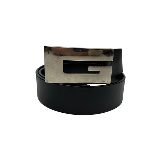 Vintage Gucci Gürtel schwarz/silber Gr. 80