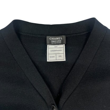 Vintage Chanel Uniform Strickjacke schwarz Damen XXL