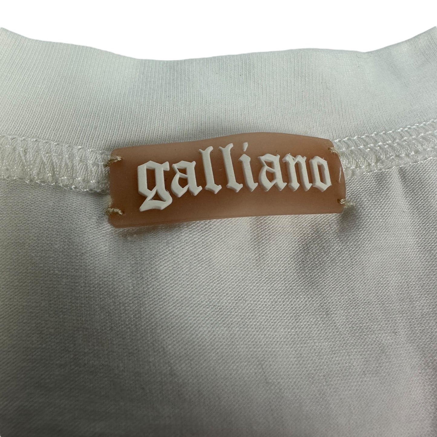 Vintage Galliano T-Shirt weiß Damen S