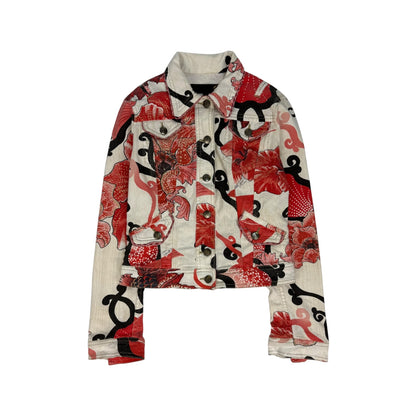 Vintage Just Cavalli Jacke rot / weiß Gr. XS