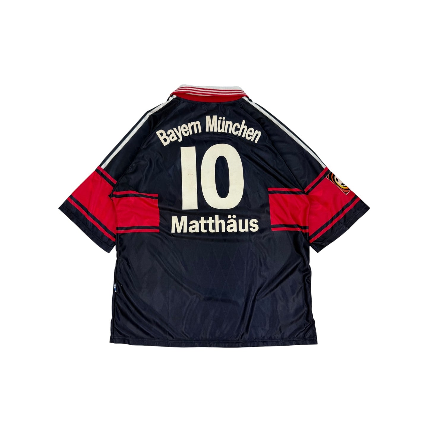 Vintage FC Bayern Fußballtrikot Matthäus dunkelblau Gr. XL