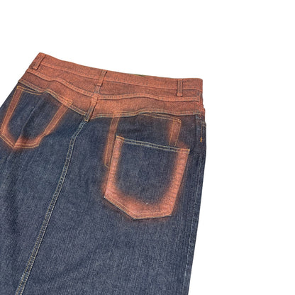 Vintage Just Cavalli Jeans Rock blau / bronze 44