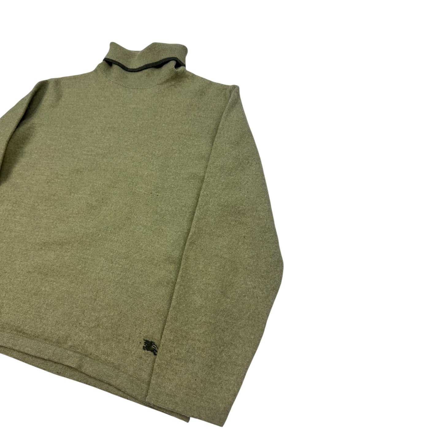 Vintage Burberry Rollkragenpullover grün 48