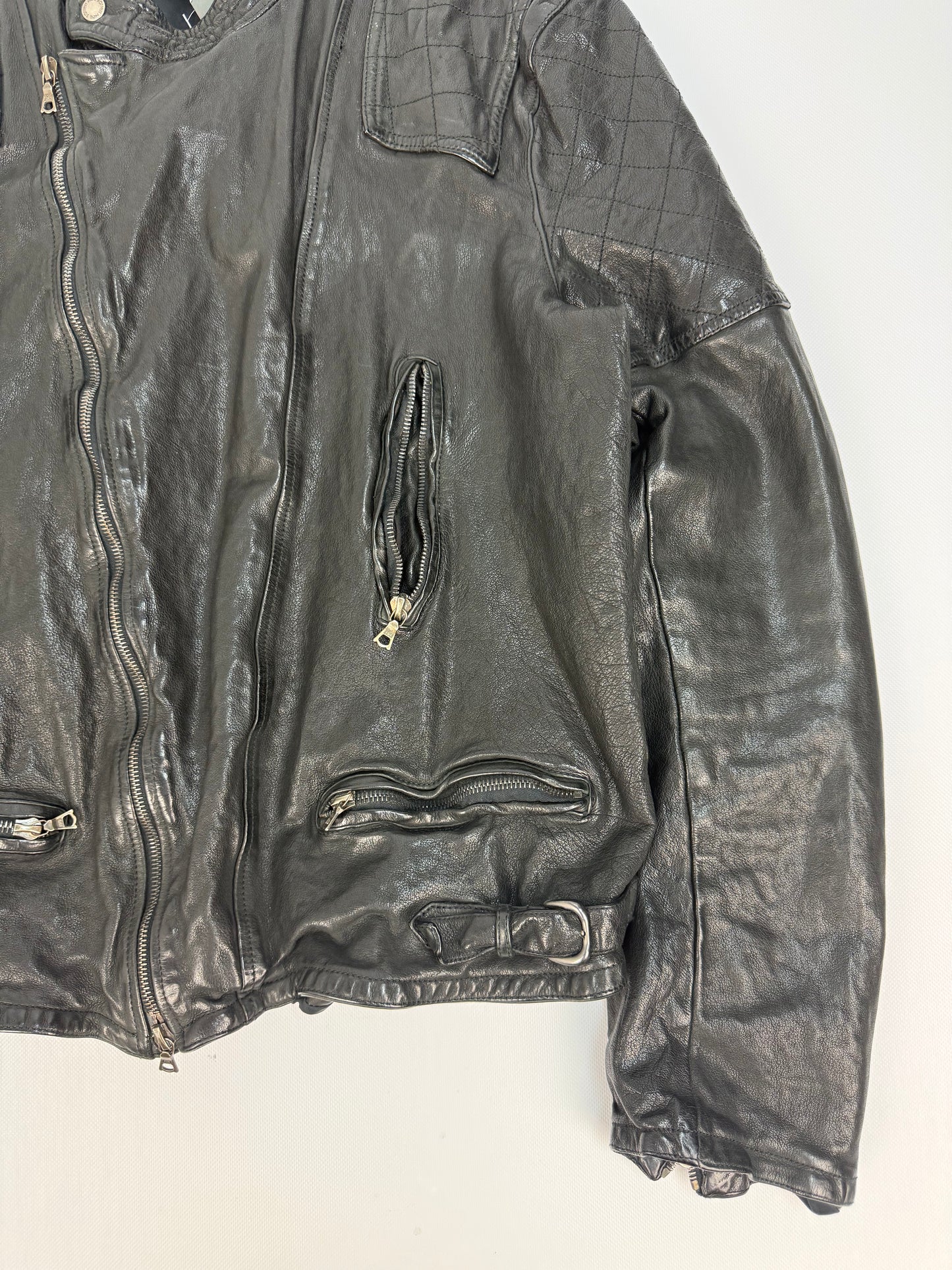 Vintage Neil Barrett Lederjacke schwarz Gr. XL