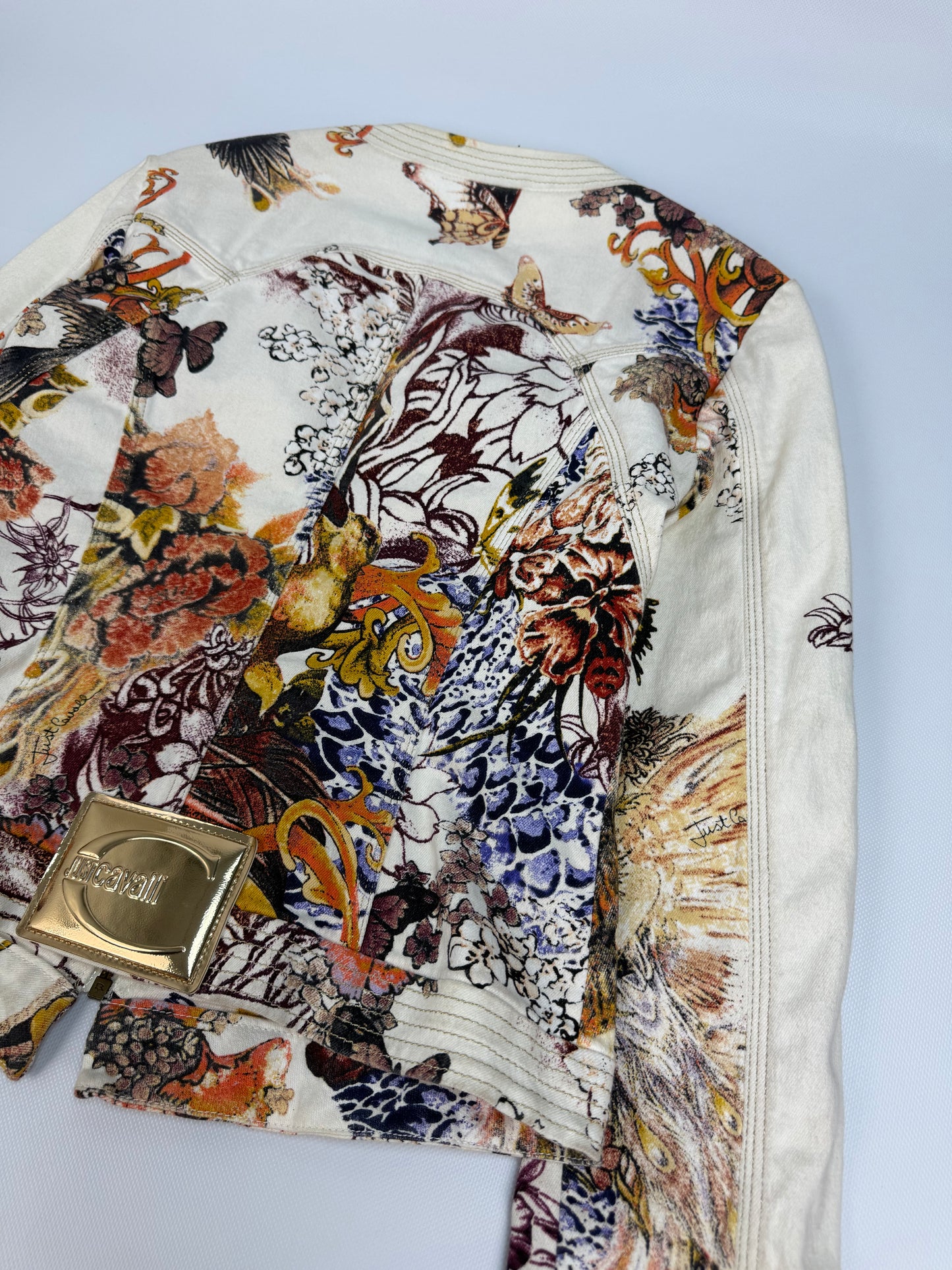 Vintage Just Cavalli Jacke weiß / orange Gr. S