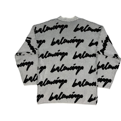 Balenciaga Pullover weiß / schwarz Gr. M