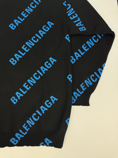 Balenciaga Pullover blau / schwarz Gr. S