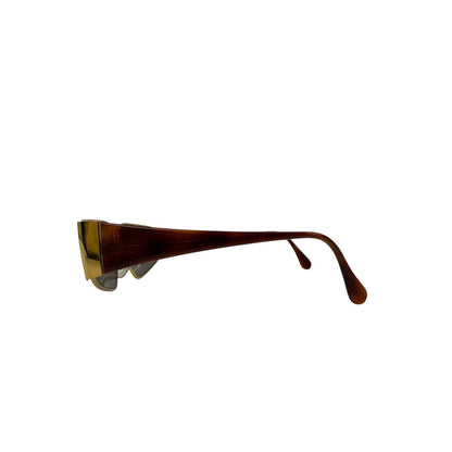 Vintage Gianfranco Ferre Sonnenbrille Gold / braun