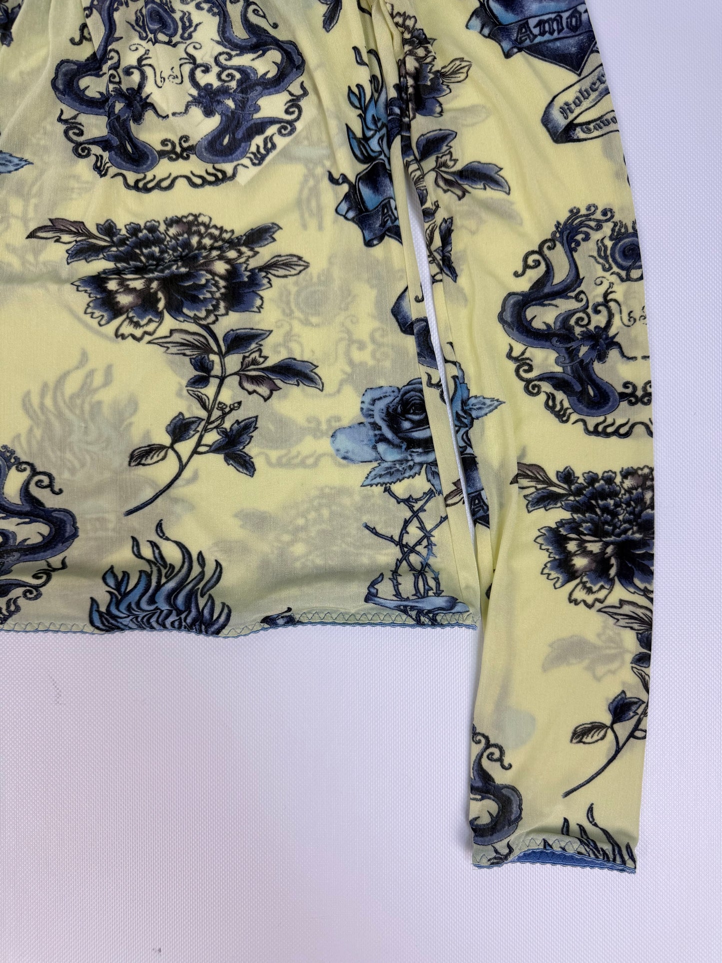 Vintage Roberto Cavalli Top gelb Gr. 42