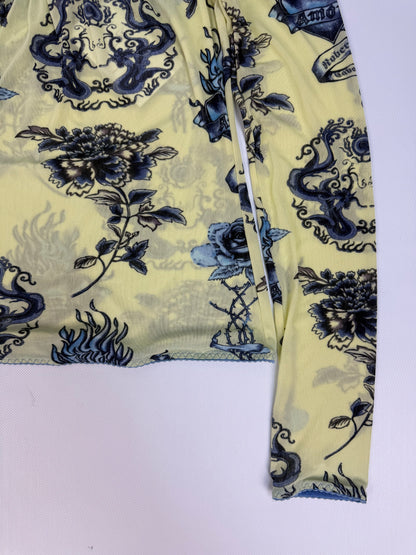 Vintage Roberto Cavalli Top gelb Gr. 42