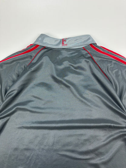 Vintage Adidas Rotterdam Jersey grau/rot Gr. L