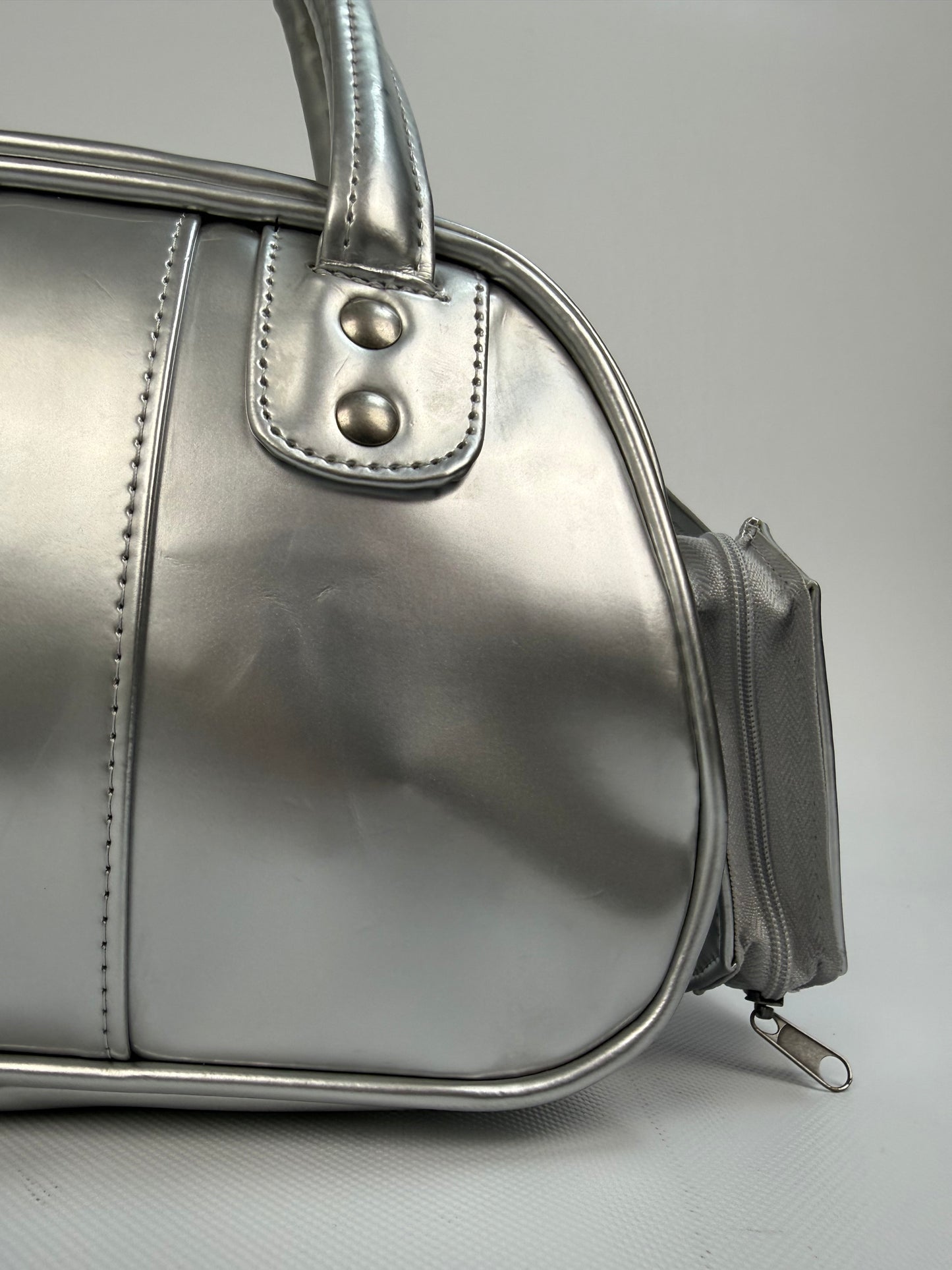 Vintage Nike Handtasche Silber 90s