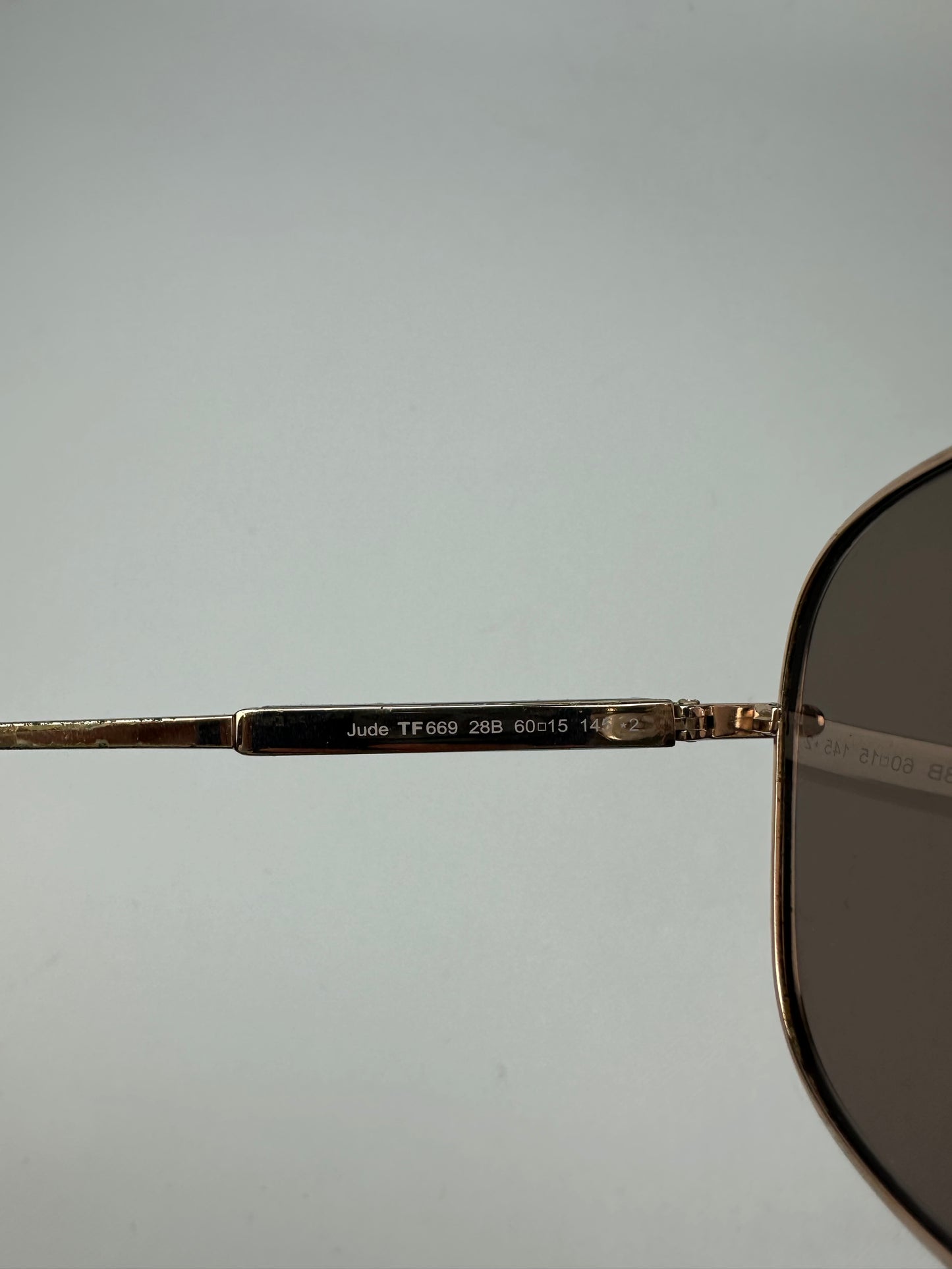 Vintage Tom Ford Sonnenbrille Jude TF669 28B silber