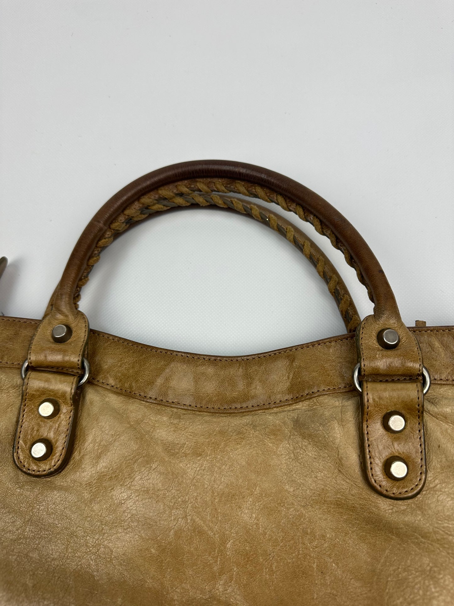 Vintage Balenciaga City bag beige/braun
