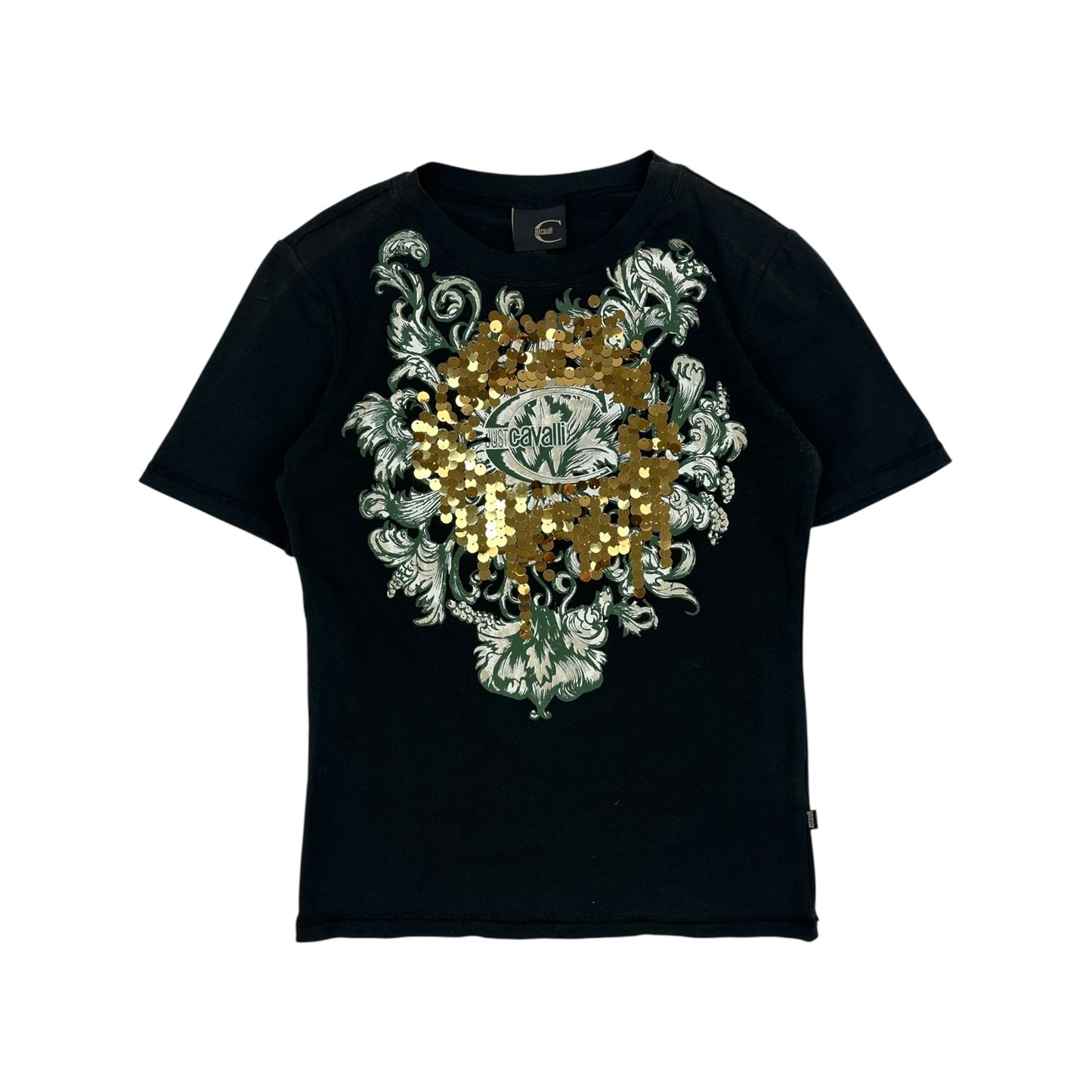 Vintage Just Cavalli T-Shirt schwarz / gold Damen L