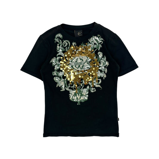 Vintage Just Cavalli T-Shirt schwarz / gold Damen L