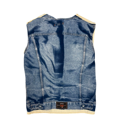 Vintage Gaultier Jeans Weste blau Gr. Damen M