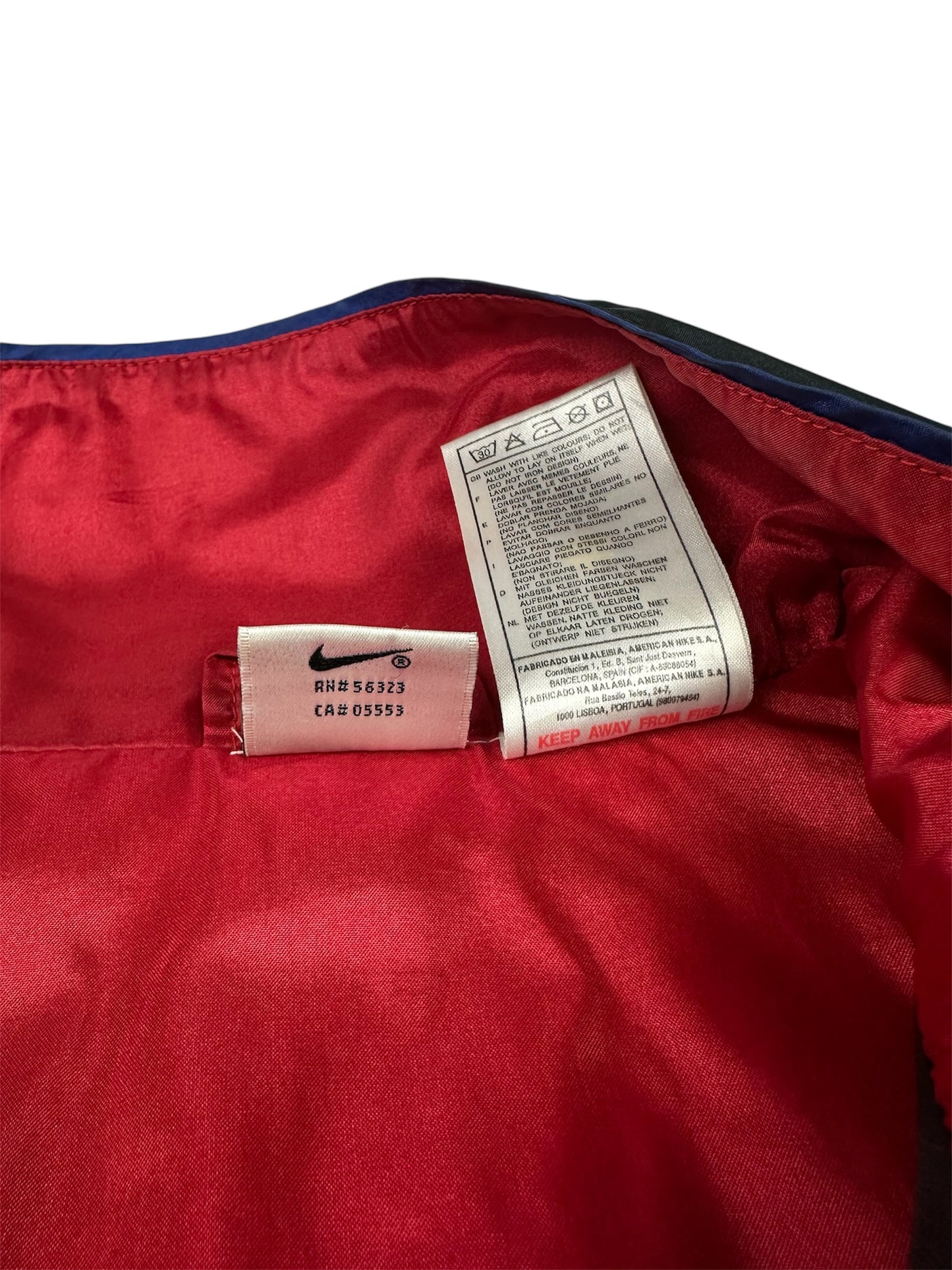 Vintage Nike Trackjacket rot / blau / schwarz XL