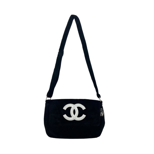 Chanel Precision Umhängetasche schwarz/weiß