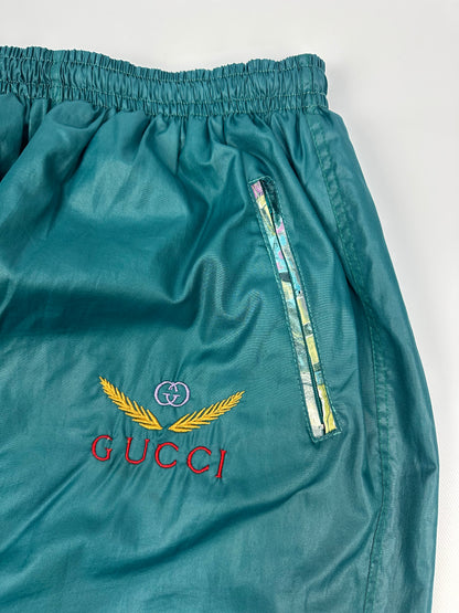 Vintage Gucci Trackpants weiß/grün Gr. XL
