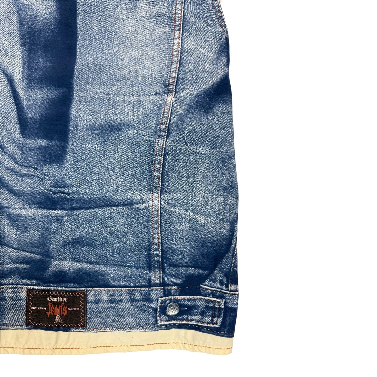Vintage Gaultier Jeans Weste blau Gr. Damen M