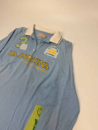 Vintage La Martina Polo hellblau Gr. L