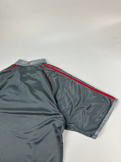 Vintage Adidas Rotterdam Jersey grau/rot Gr. L