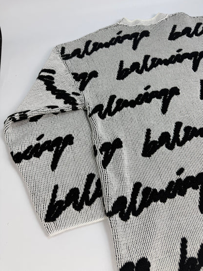 Balenciaga Pullover weiß / schwarz Gr. M