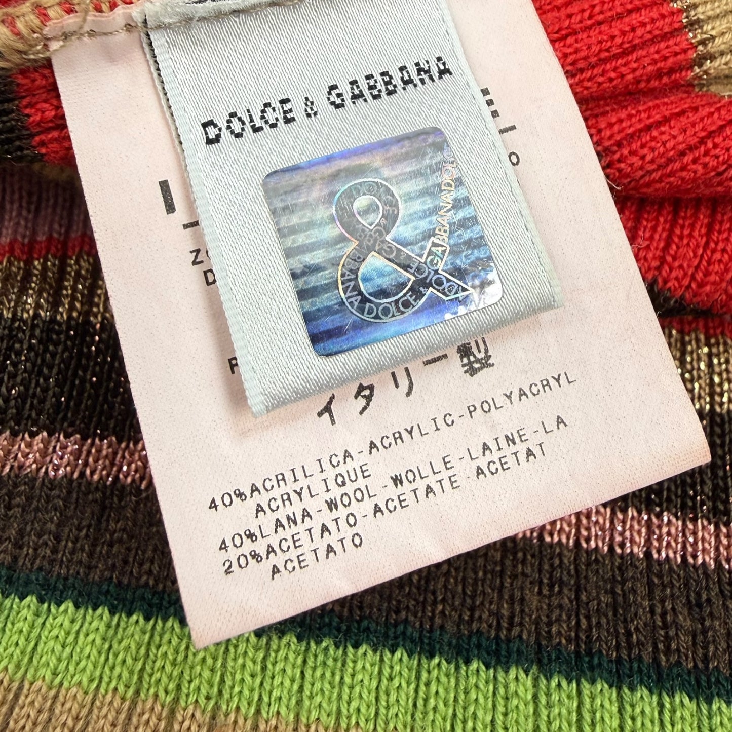 Vintage Dolce & Gabbana Pullover bunt Gr. 42